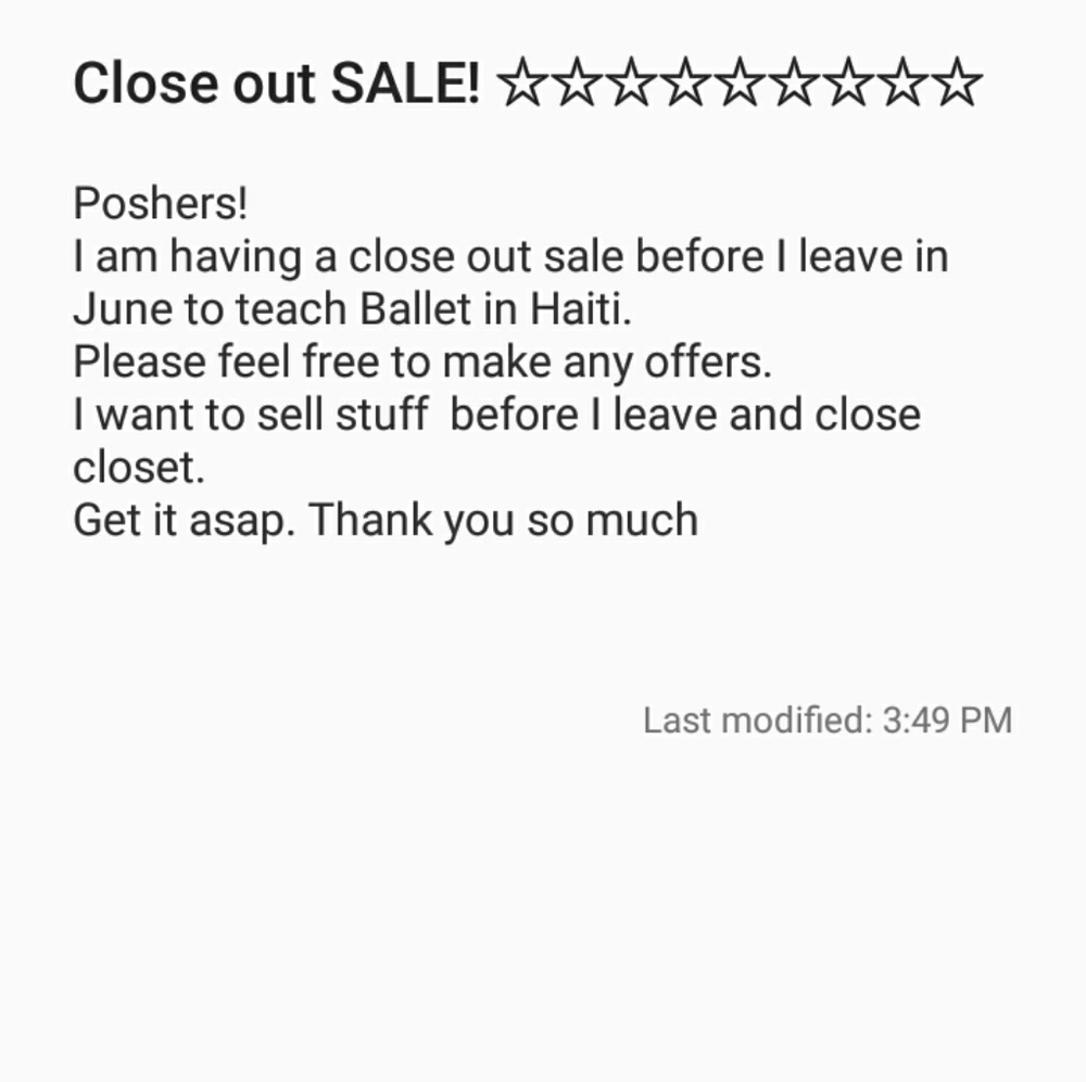 Everything must go asap! Traveling in June.